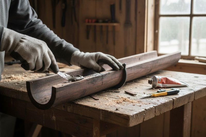 Wood Gutter Repair detail